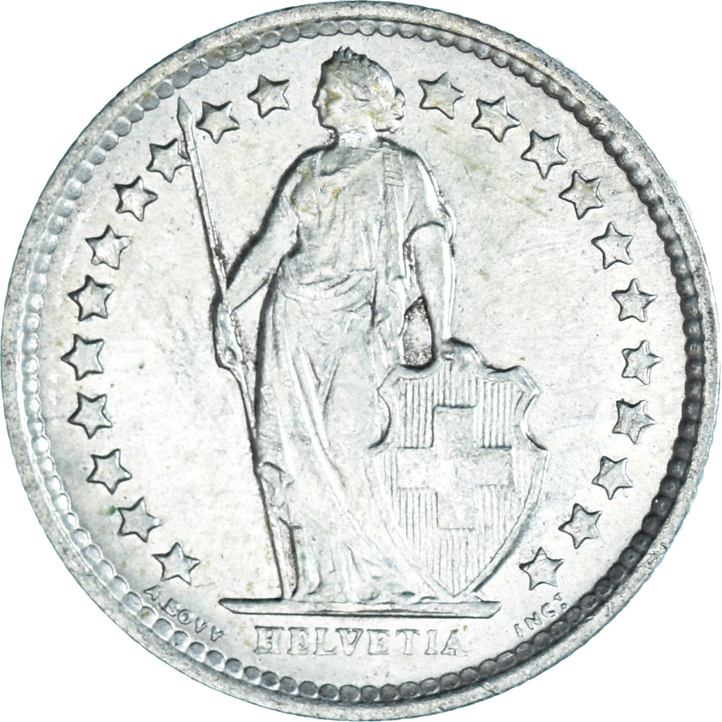 Coin, Switzerland, 1/2 Franc, 1963, Bern, MS(64), Silver, KM:23