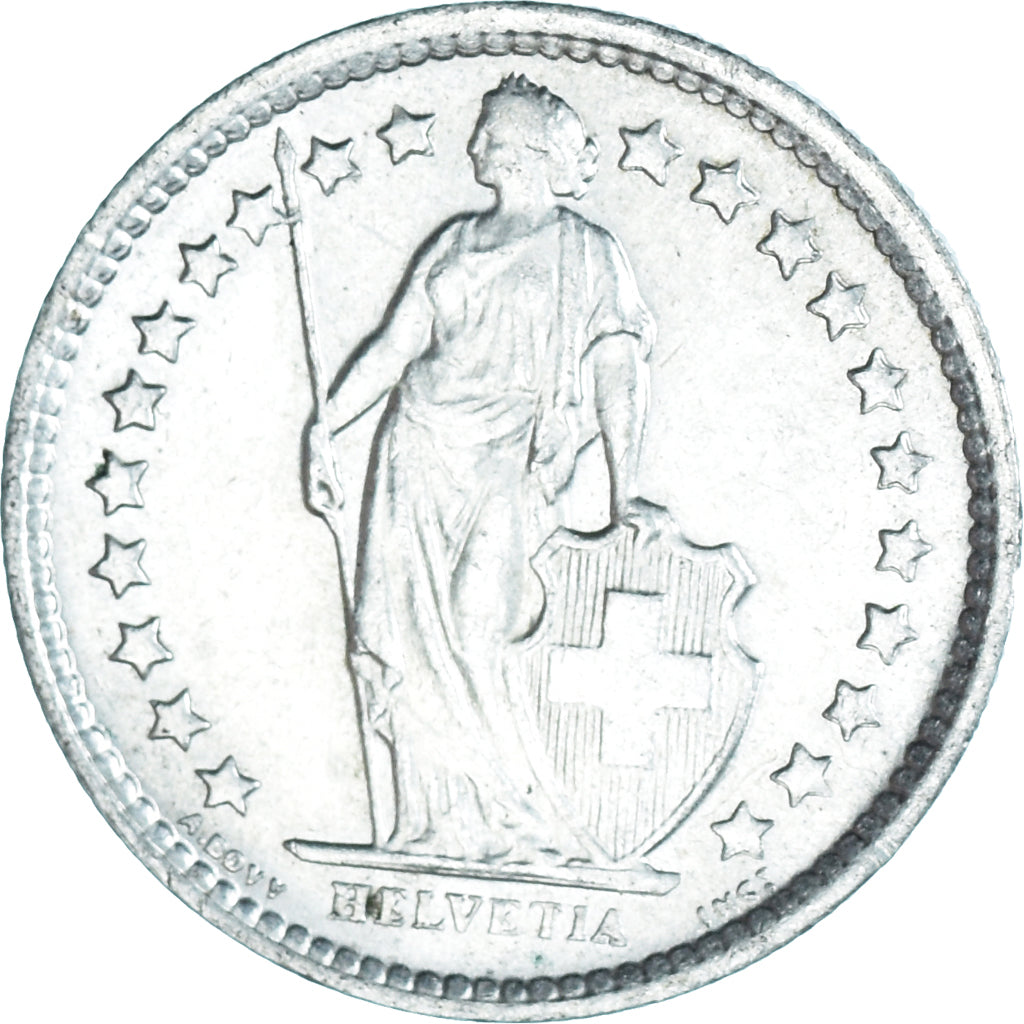 Moneta, Szwajcaria, 1/2 Franc, 1964, Bern, MS(64), Srebro, KM:23