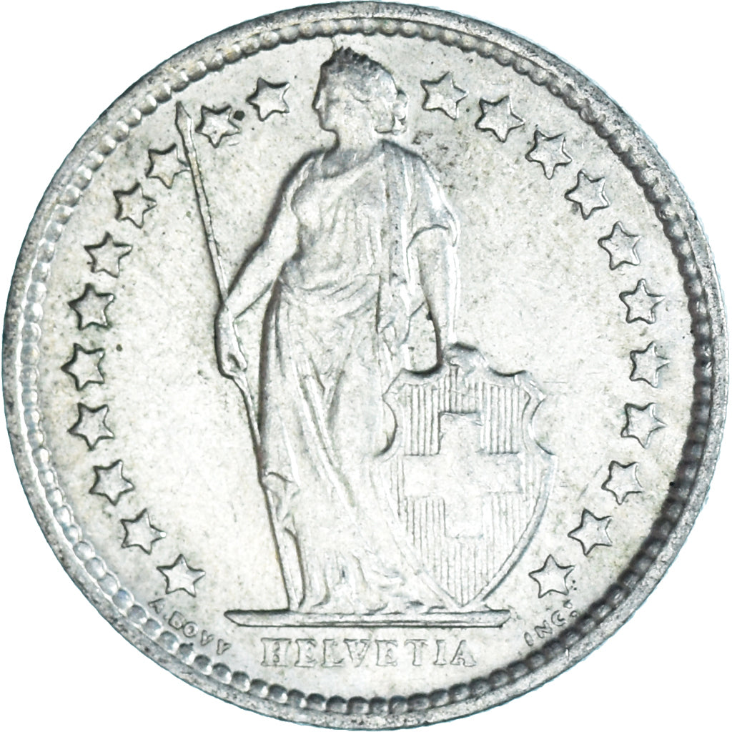Münze, Schweiz, 1/2 Franc, 1964, Bern, UNZ+, Silber, KM:23