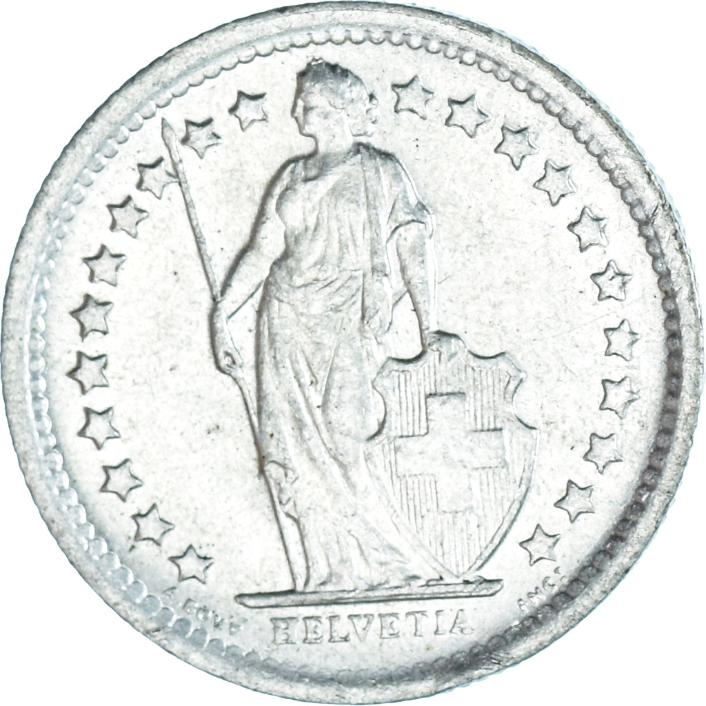 Moneta, Szwajcaria, 1/2 Franc, 1966, Bern, MS(63), Srebro, KM:23