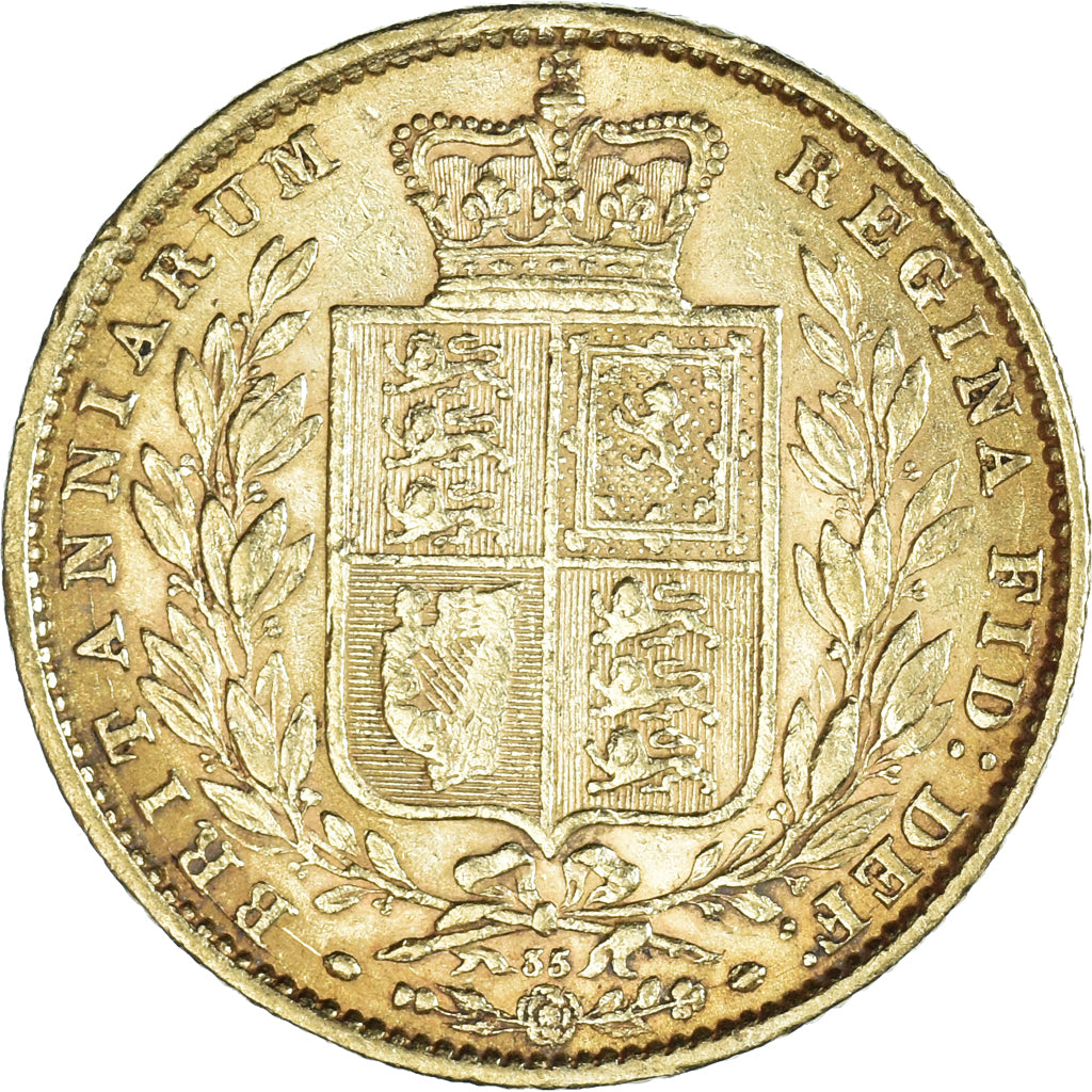 Monnaie, Grande-Bretagne, Victoria, Sovereign, 1872, TTB+, Or, KM:736.2