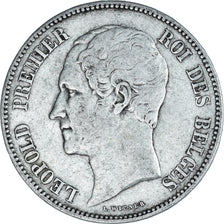 Coin, Belgium, Leopold I, 5 Francs, 5 Frank, 1850, Without dot, VF(30-35)