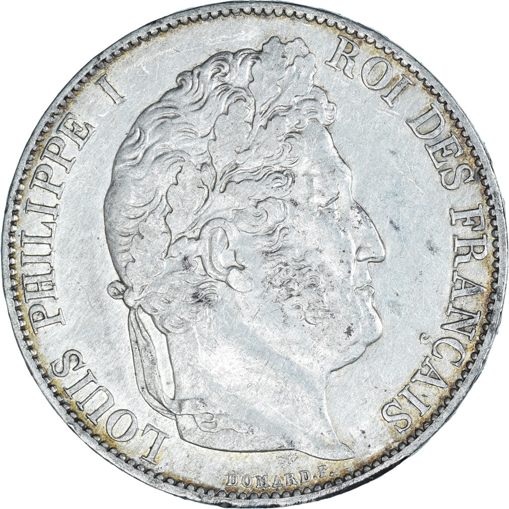 Moeda, França, Louis-Philippe, 5 Francs, 1847, Paris, AU(50-53), Prata