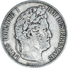 Coin, France, Louis-Philippe, 5 Francs, 1845, Lille, VF(30-35), Silver