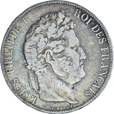 Monnaie, France, Louis-Philippe, 5 Francs, 1845, Strasbourg, TB+, Argent
