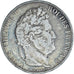 Moeda, França, Louis-Philippe, 5 Francs, 1845, Strasbourg, VF(30-35), Prata