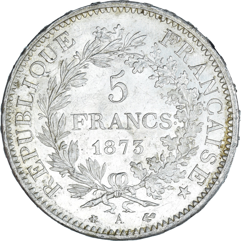 Coin, France, Hercule, 5 Francs, 1873, Paris, AU(50-53), Silver, KM:820.1