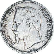 Coin, France, Napoleon III, 5 Francs, 1868, Strasbourg, VF(30-35), Silver