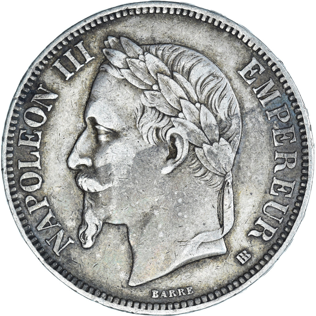 Monnaie, France, Napoleon III, 5 Francs, 1868, Strasbourg, TTB, Argent