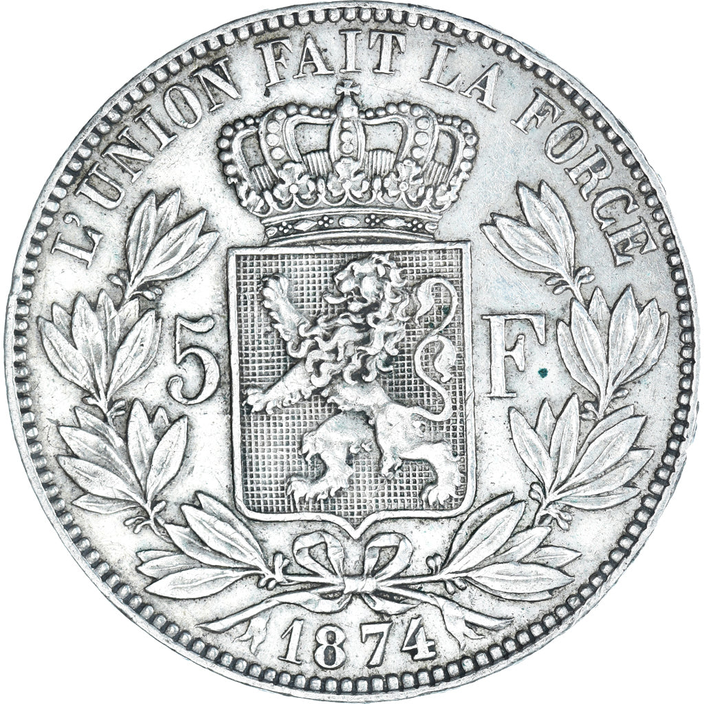 Monnaie, Belgique, Leopold II, 5 Francs, 5 Frank, 1874, TTB, Argent, KM:24