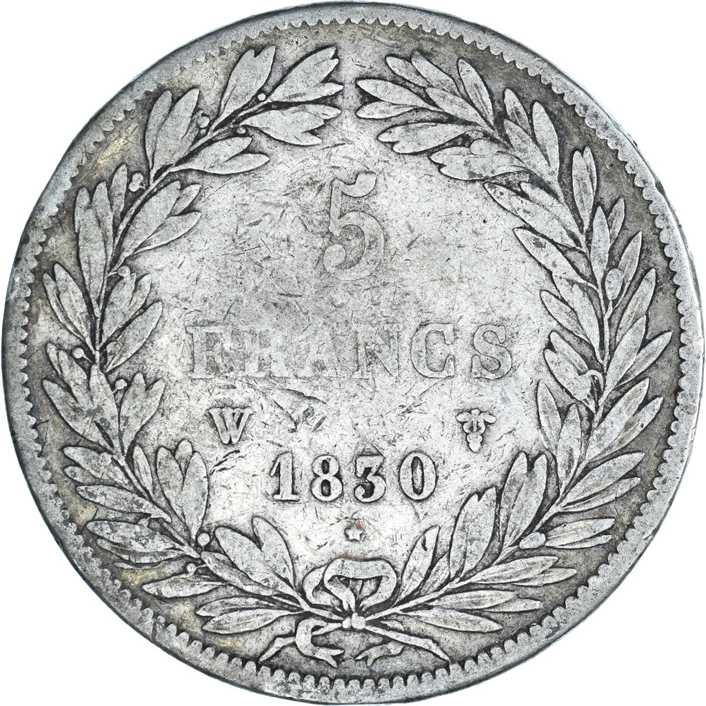Coin, France, Louis-Philippe, 5 Francs, 1830, Lille, VF(20-25), Silver