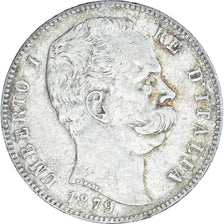 Moneta, Italia, Umberto I, 5 Lire, 1879, Rome, BB, Argento, KM:20