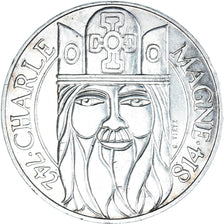 Monnaie, France, Charlemagne, 100 Francs, 1990, SUP, Argent, Gadoury:954, KM:982