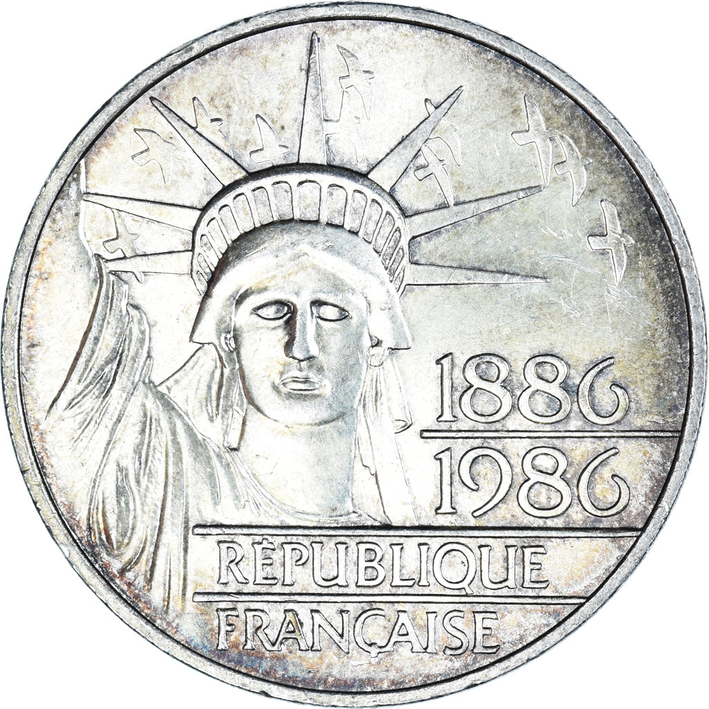 Münze, Frankreich, Statue de la Liberté, 100 Francs, 1986, SS+, Silber