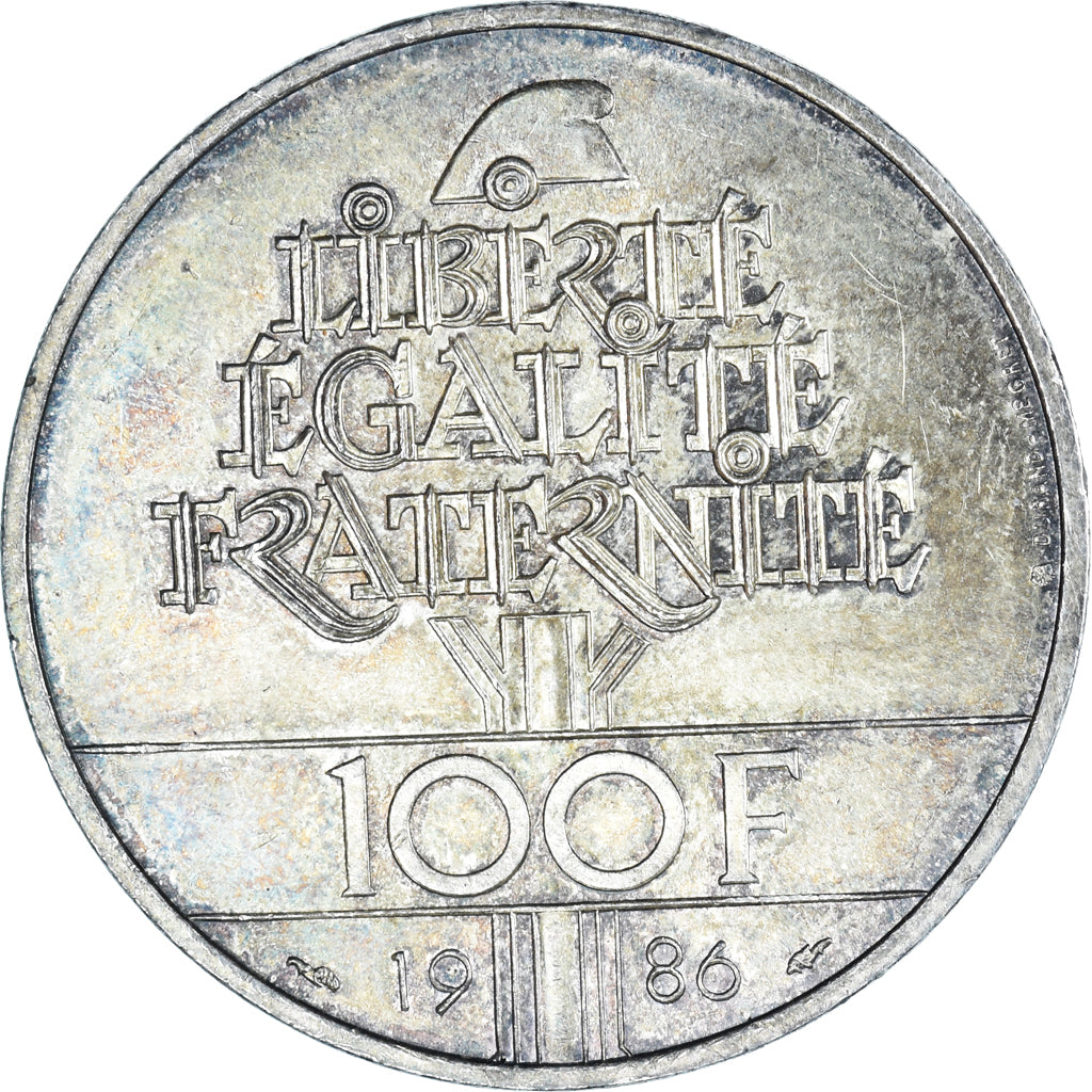 Münze, Frankreich, Statue de la Liberté, 100 Francs, 1986, SS+, Silber
