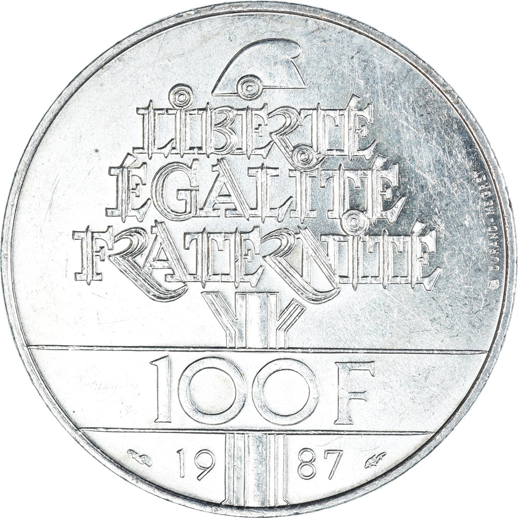 Monnaie, France, Lafayette, 100 Francs, 1987, TTB+, Argent, Gadoury:902, KM:962