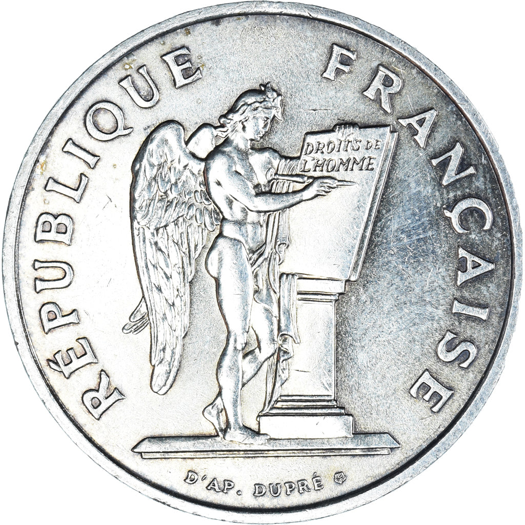 Coin, France, Droits de l'Homme, 100 Francs, 1989, AU(55-58), Silver, KM:970