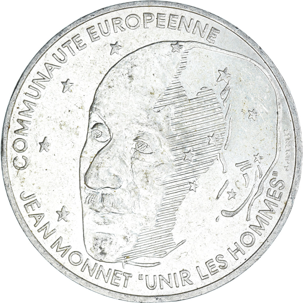 Coin, France, Jean Monnet, 100 Francs, 1992, Paris, EF(40-45), Silver, KM:1120