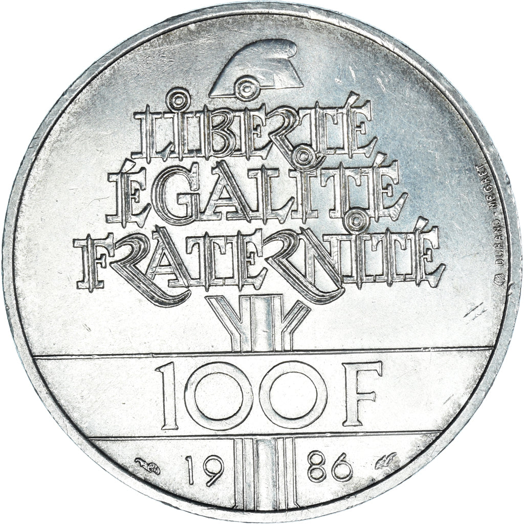 Monnaie, France, Statue de la Liberté, 100 Francs, 1986, TTB+, Argent