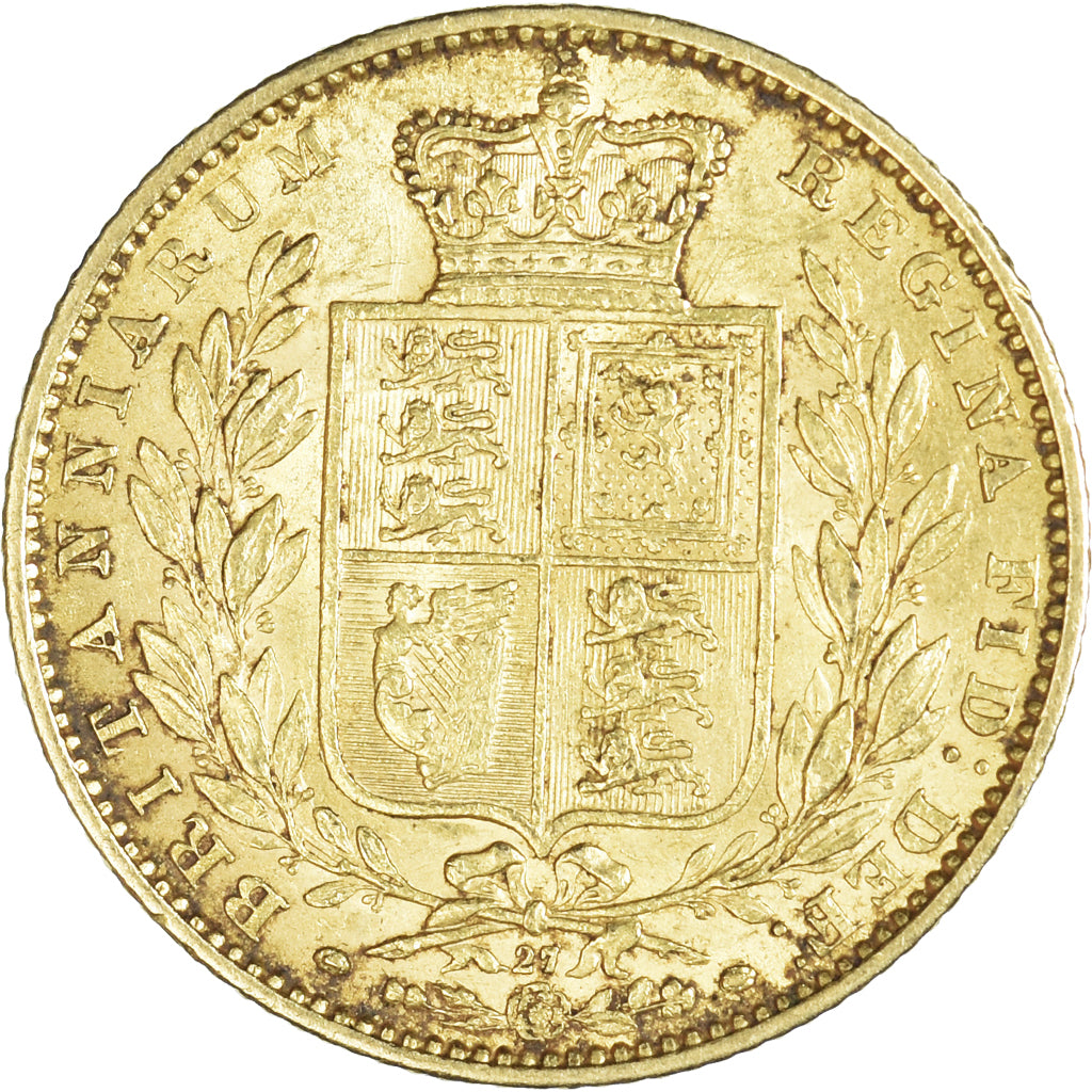 Monnaie, Grande-Bretagne, Victoria, Sovereign, 1864, TTB+, Or, KM:736.2