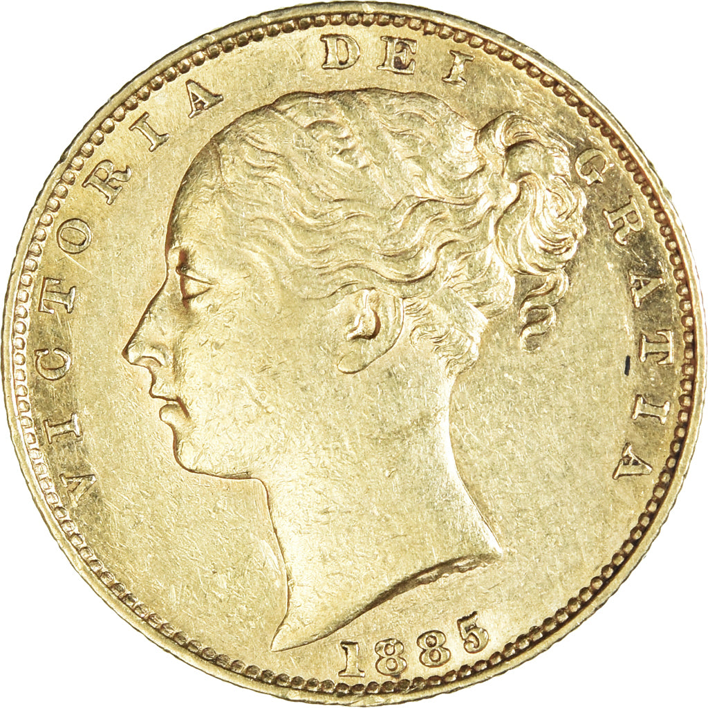 Coin, Australia, Victoria, Sovereign, 1885, Melbourne, EF(40-45), Gold, KM:7