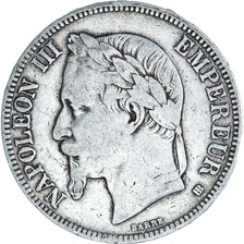 Coin, France, Napoleon III, 5 Francs, 1868, Strasbourg, VF(30-35), Silver