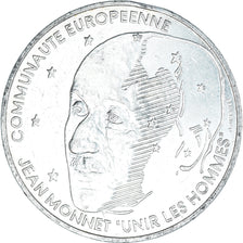 Moeda, França, Jean Monnet, 100 Francs, 1992, Paris, EF(40-45), Prata, KM:1120