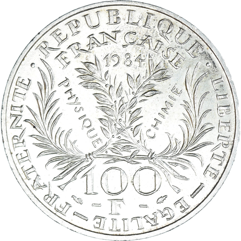Moneda, Francia, Marie Curie, 100 Francs, 1984, MBC+, Plata, KM:955, Gadoury:899
