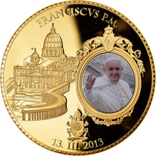 Vatican, Medal, Le Pape François, 2013, MS(65-70), Copper Gilt