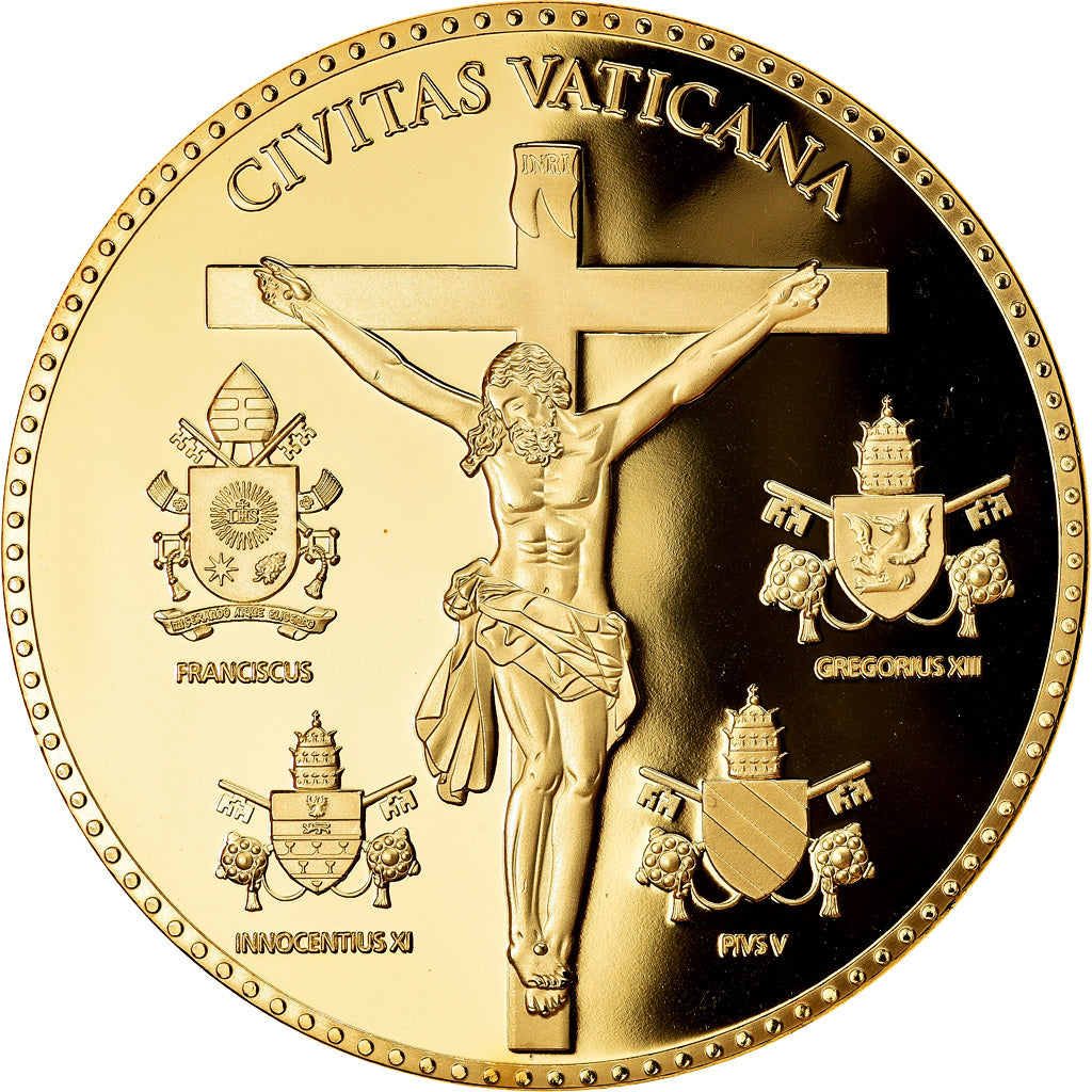Vatican, Medal, Le Pape François, 2013, MS(65-70), Copper Gilt