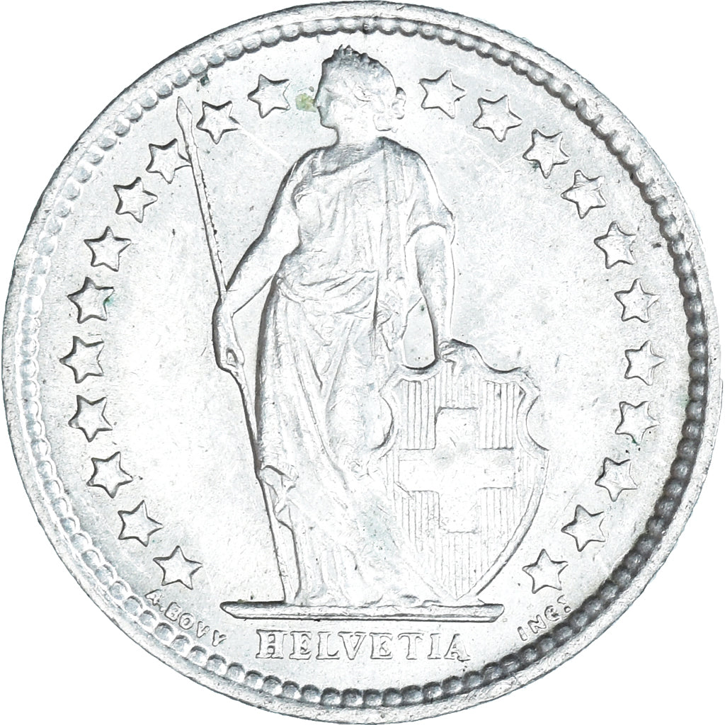 Coin, Switzerland, 1/2 Franc, 1962, Bern, AU(55-58), Silver, KM:23