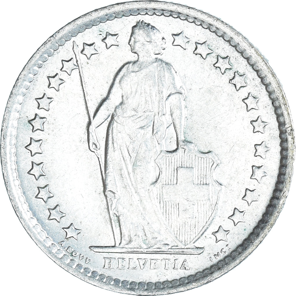 Coin, Switzerland, 1/2 Franc, 1963, Bern, AU(55-58), Silver, KM:23
