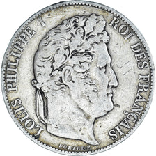 Moneta, Francia, Louis-Philippe, 5 Francs, 1846, Lille, MB+, Argento, KM:749.13