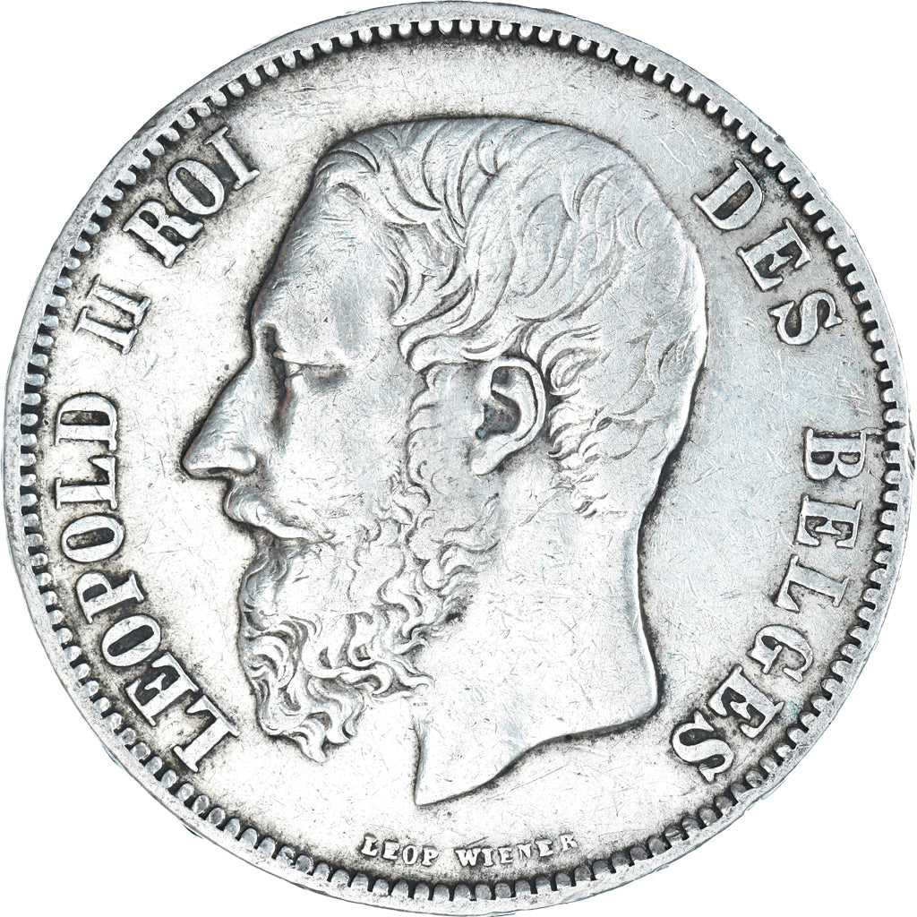 Moneta, Belgio, Leopold II, 5 Francs, 5 Frank, 1868, Brussels, BB+, Argento