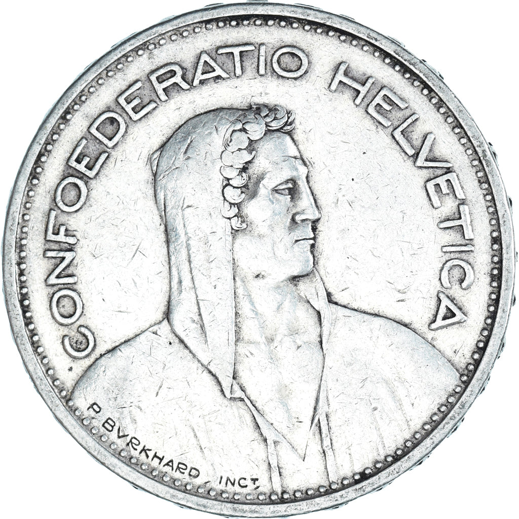 Coin, Switzerland, 5 Francs, 1932, Bern, EF(40-45), Silver, KM:40