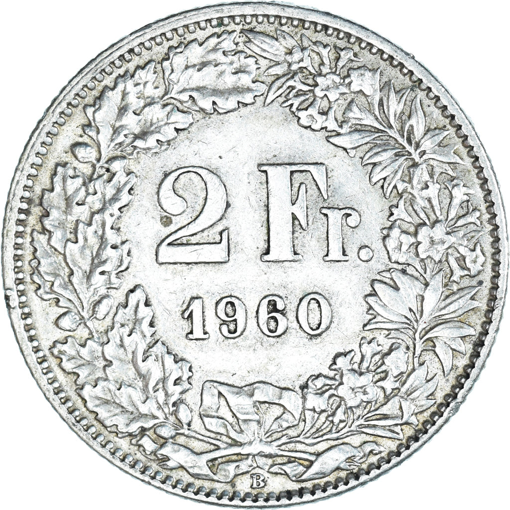 Monnaie, Suisse, 2 Francs, 1960, Bern, TTB, Argent, KM:21