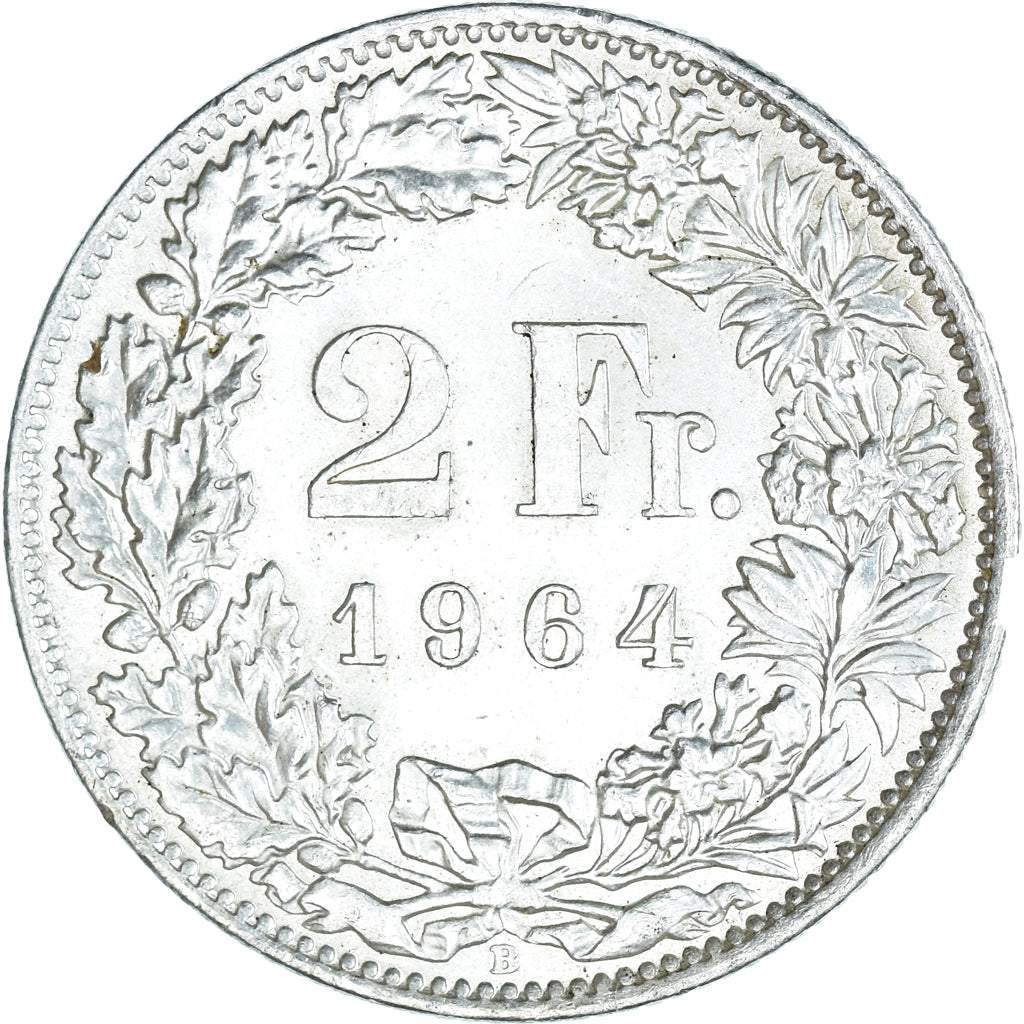 Moneta, Svizzera, 2 Francs, 1964, Bern, SPL, Argento, KM:21
