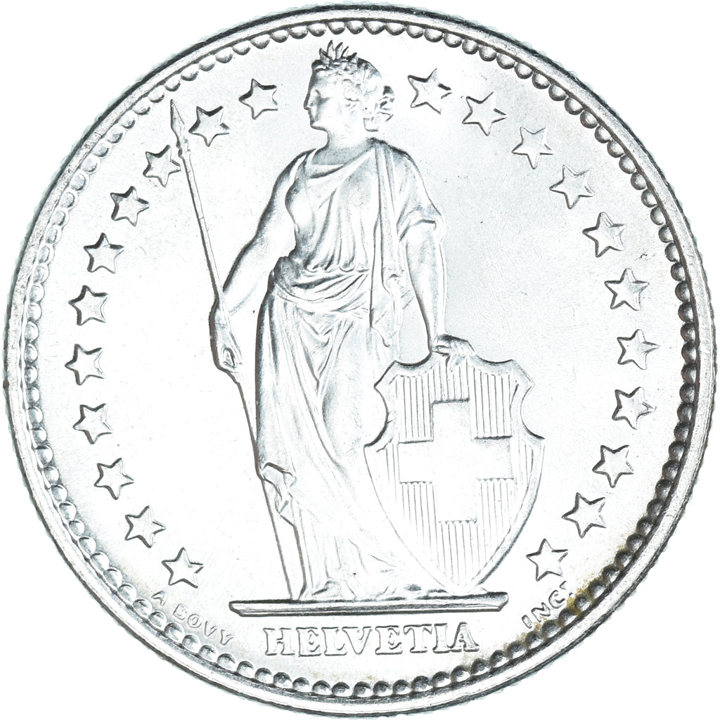 Moneta, Svizzera, 2 Francs, 1965, Bern, SPL, Argento, KM:21