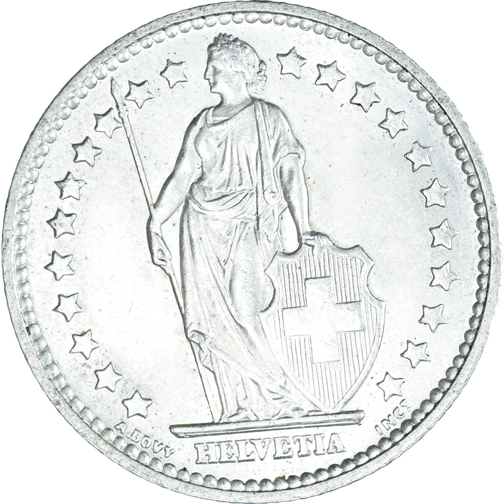 Coin, Switzerland, Franc, 1957, AU(50-53), Silver, KM:24