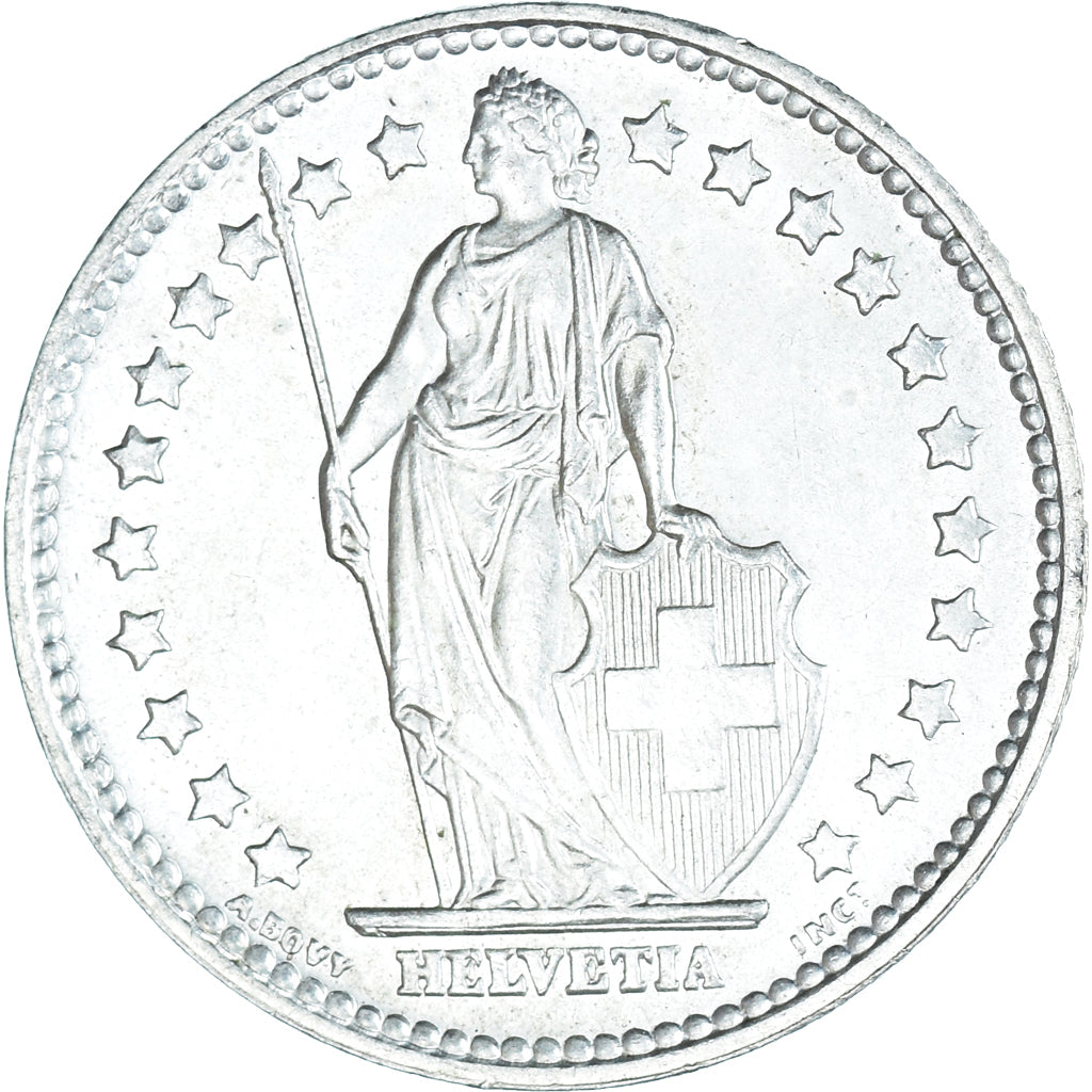 Coin, Switzerland, Franc, 1958, Bern, MS(60-62), Silver, KM:24