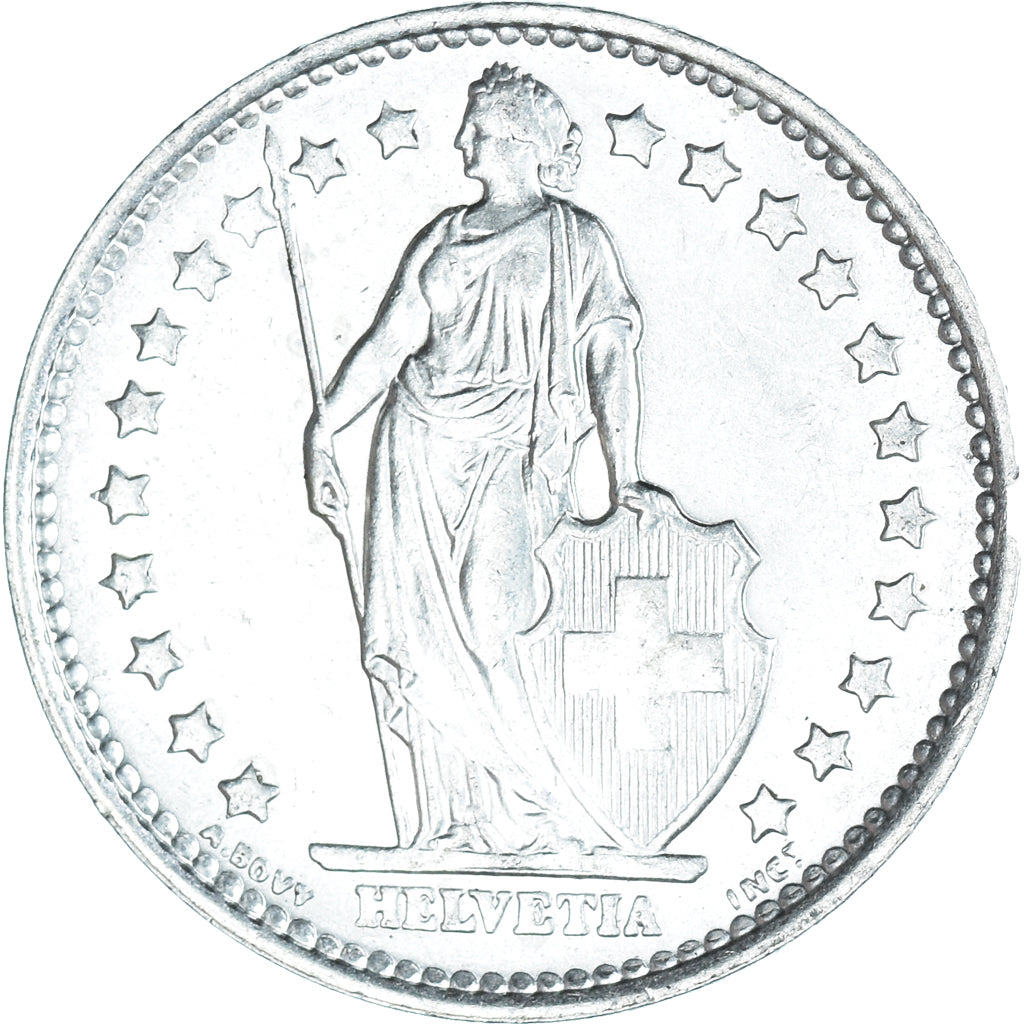 Coin, Switzerland, Franc, 1966, Bern, MS(60-62), Silver, KM:24
