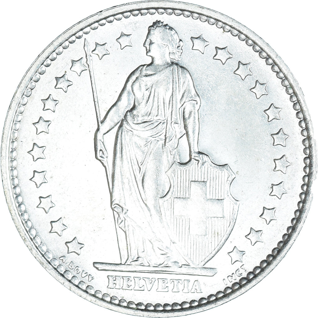 Coin, Switzerland, Franc, 1967, Bern, MS(60-62), Silver, KM:24
