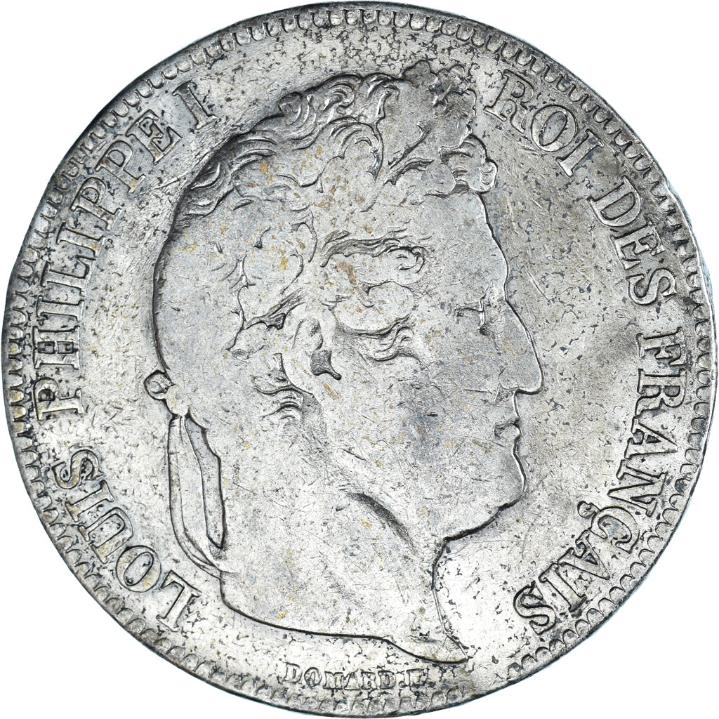Coin, France, Louis-Philippe, 5 Francs, 1834, Lyon, VF(20-25), Silver, KM:749.4
