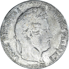 Coin, France, Louis-Philippe, 5 Francs, 1834, Lyon, VF(20-25), Silver, KM:749.4