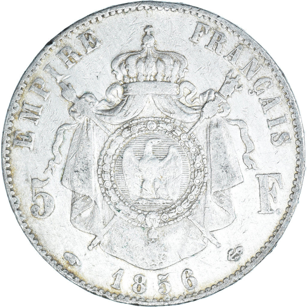 Moeda, França, Napoleon III, Napoléon III, 5 Francs, 1856, Paris, VF(30-35)
