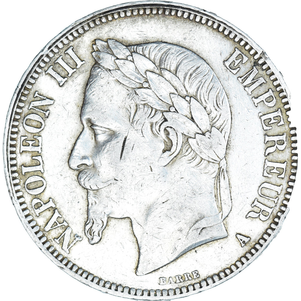 Monnaie, France, Napoleon III, 5 Francs, 1868, Paris, TTB, Argent, Gadoury:739