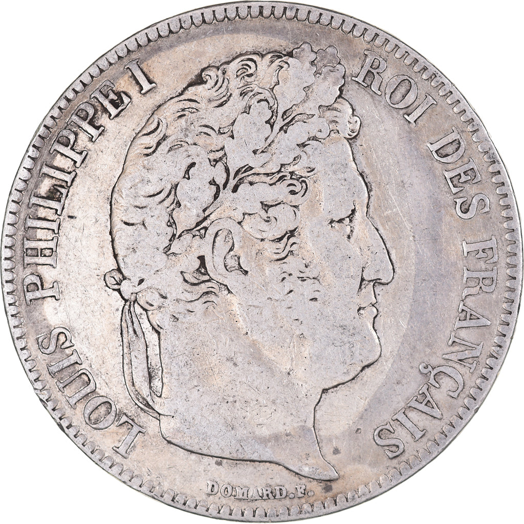 Coin, France, Louis-Philippe, 5 Francs, 1834, Rouen, VF(20-25), Silver
