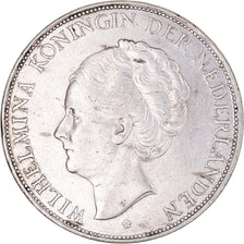 Coin, Netherlands, Wilhelmina I, 2-1/2 Gulden, 1929, AU(50-53), Silver, KM:165