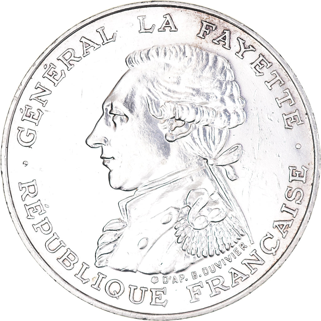Münze, Frankreich, Lafayette, 100 Francs, 1987, SS, Silber, KM:962, Gadoury:902