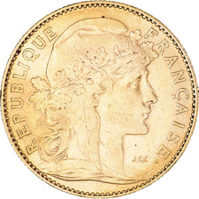 Munten, Frankrijk, Marianne, 10 Francs, 1900, Paris, Coq, ZF+, Goud, KM:846